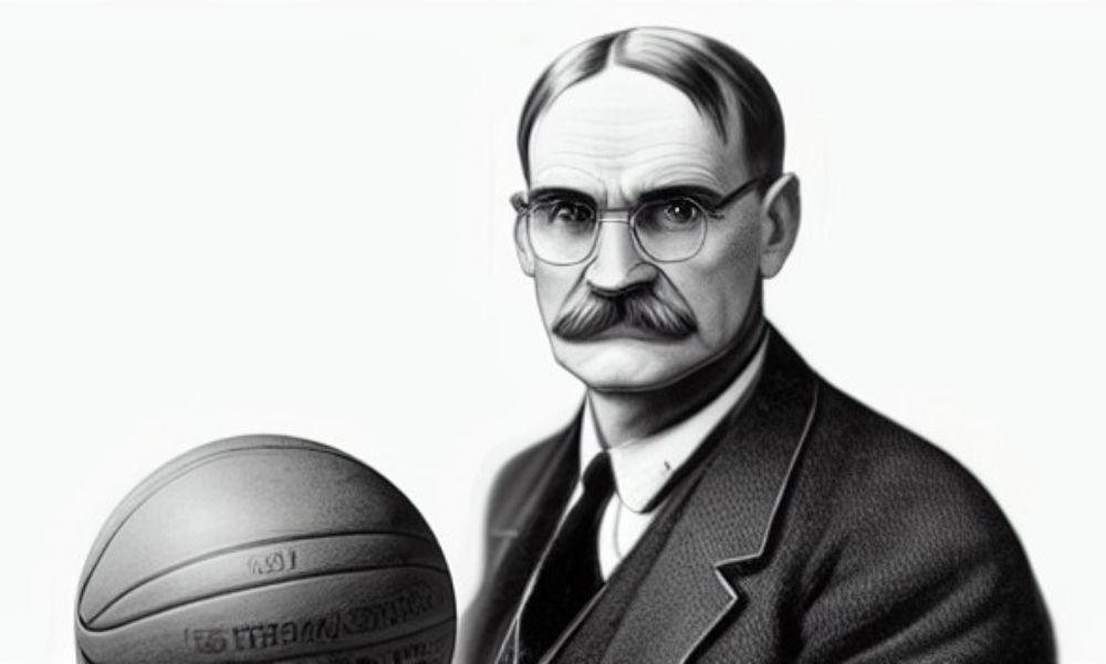 Who created basketball and why - Illustration by James Naismith